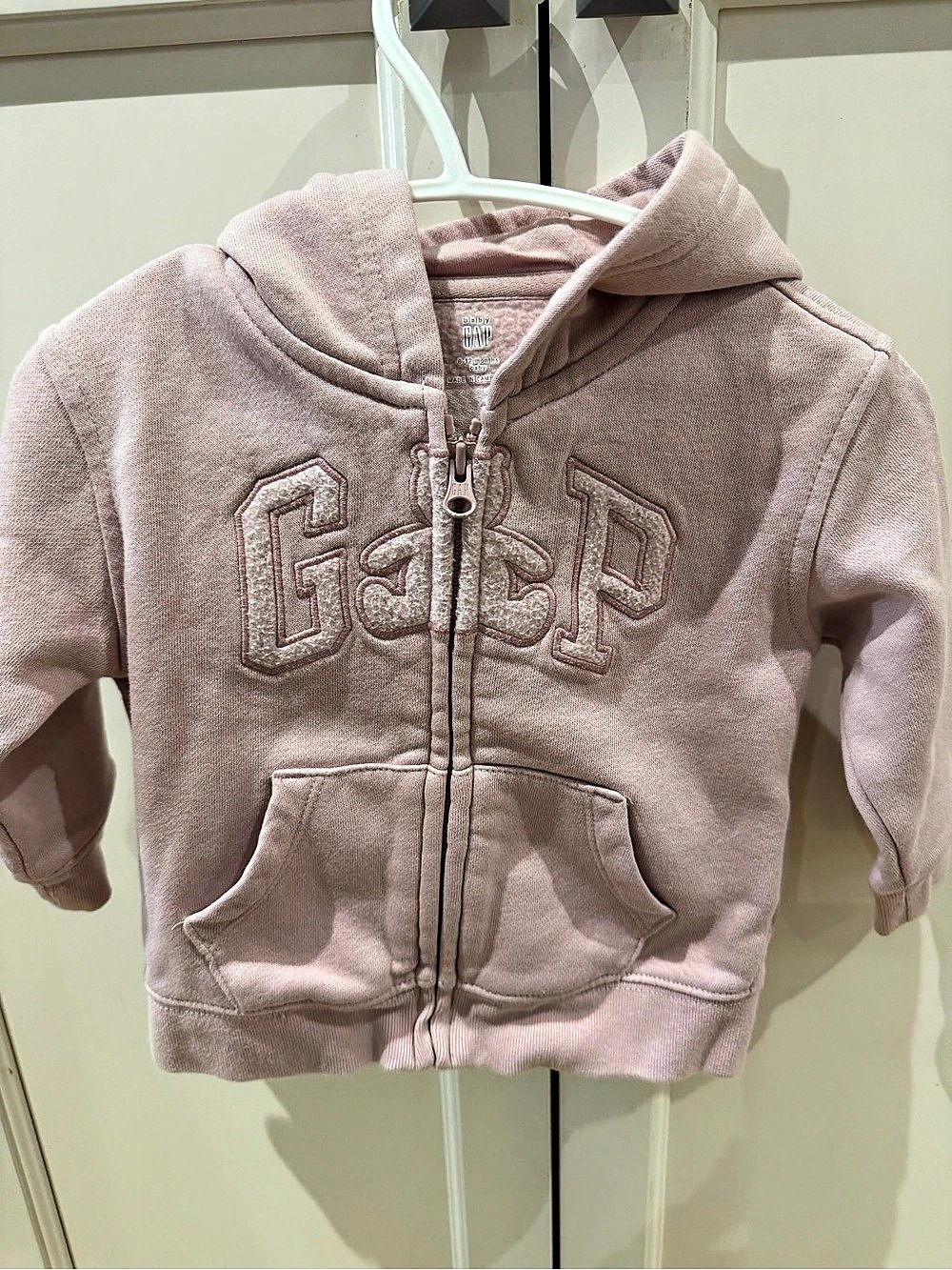 Baby GAP 6-12m Baby bear Hoodie Pink Like New